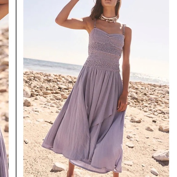 Free People Dresses & Skirts - Free People FP Purple Ethereal Fairy Earthy Sparkling Moment Midi Dress Size XS